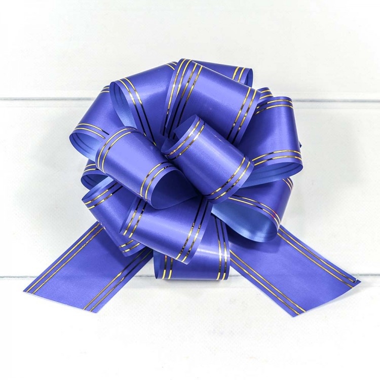 Бант-шар с золотой полосой Синий