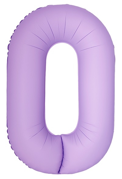 Шар Цифра "0" Slim Лаванда, Матовый / Lavanda (в упаковке)     Шар Цифра "0" Slim Лаванда, Матовый / Lavanda (в упаковке)